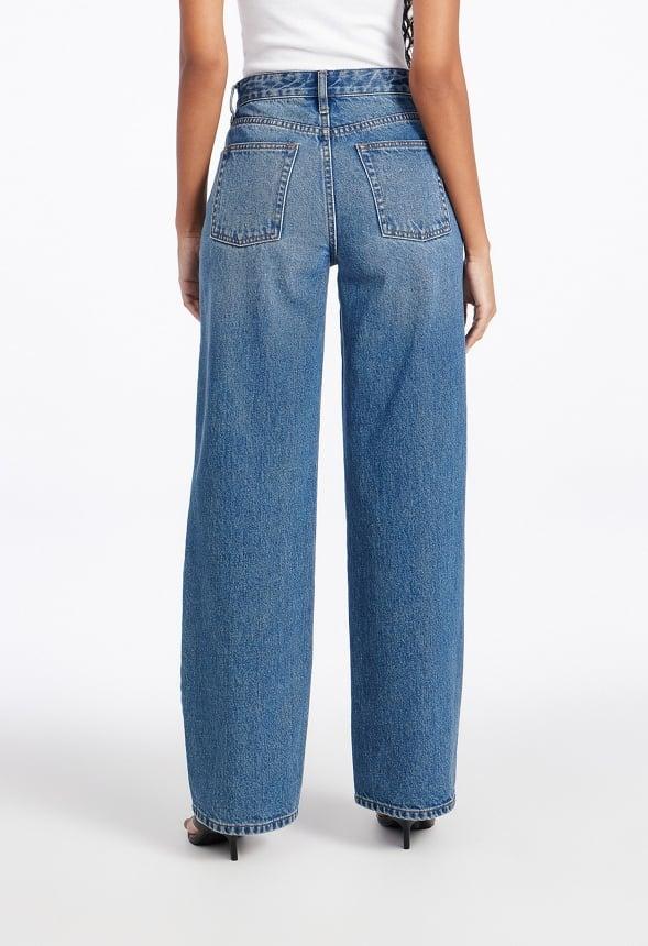 Billie Mid Rise Straight Leg Jeans Product Image
