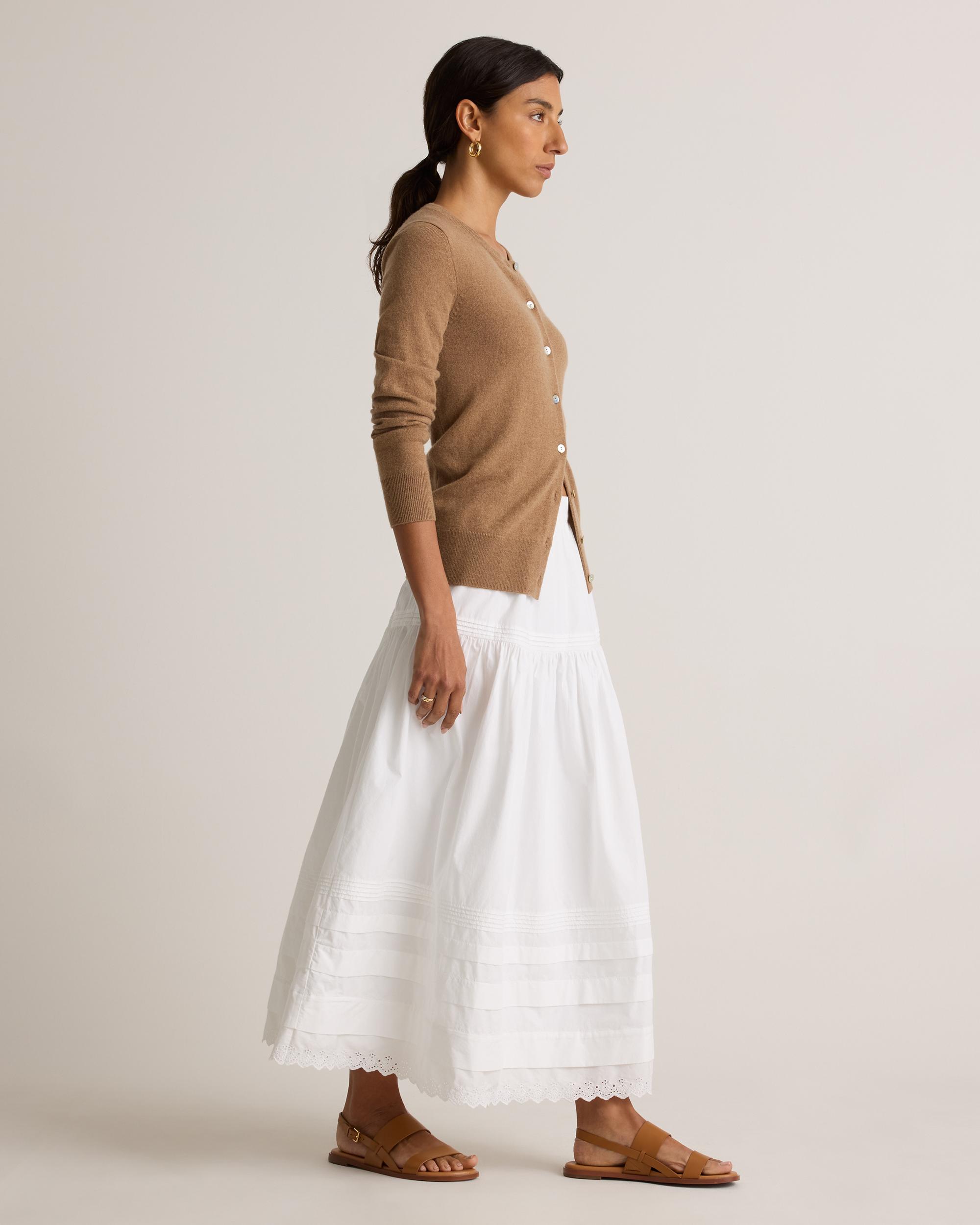 Quince | Women's Poplin Pintuck Maxi Skirt Size XL, Organic Cotton Product Image