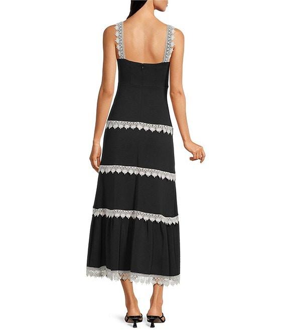 Adrianna by Adrianna Papell Square Neck Smocked Knit Maxi Dress Product Image
