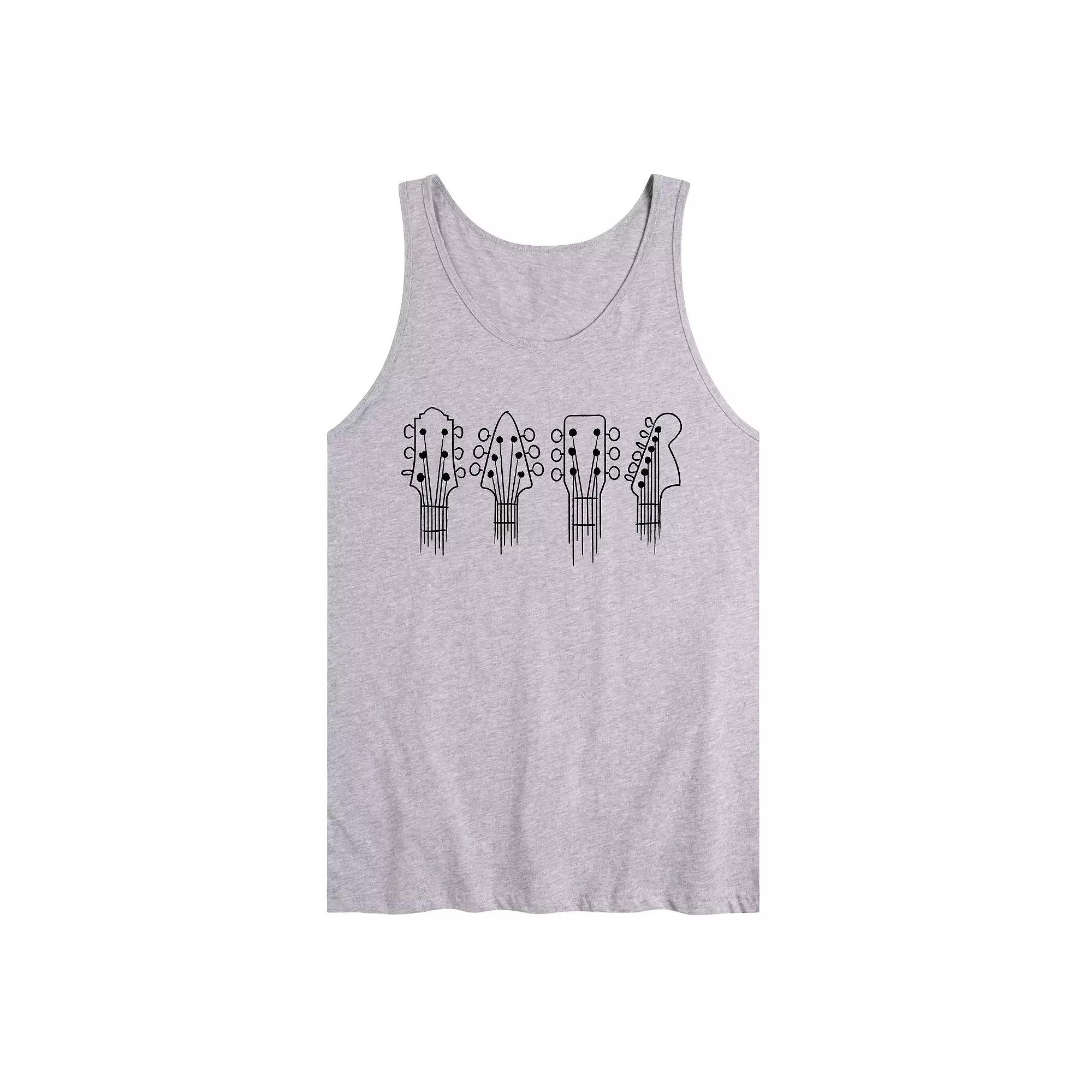 Men's Brushstroke Guitars Tank Top,  Product Image