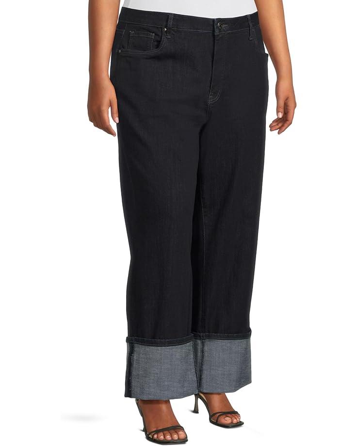 Women's KUT from the Kloth Plus Size Charlotte High Rise Fab Ab Wide Leg-Roll Up Product Image