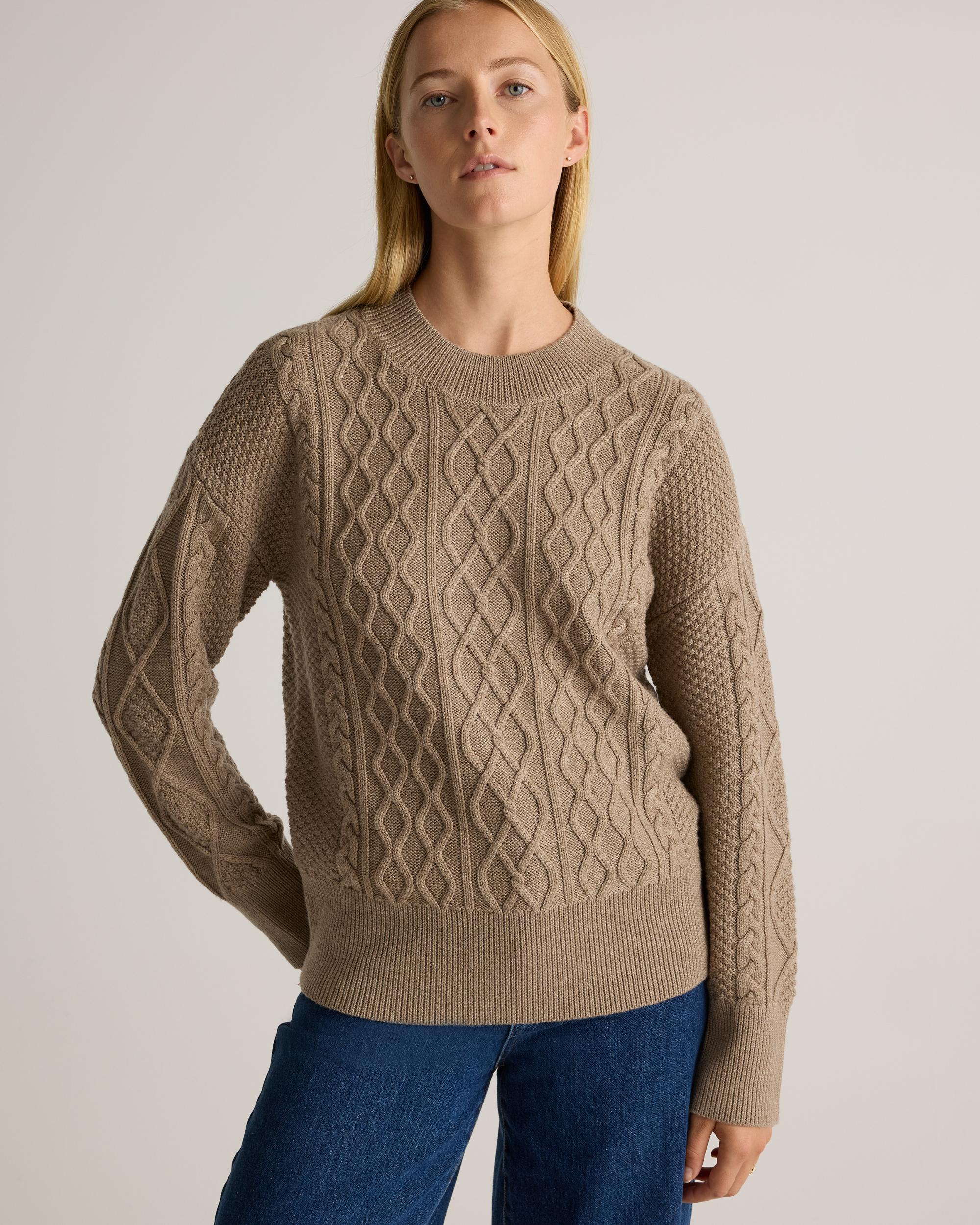 Quince | Women's Australian Merino Wool Cable Sweater Size XL Product Image