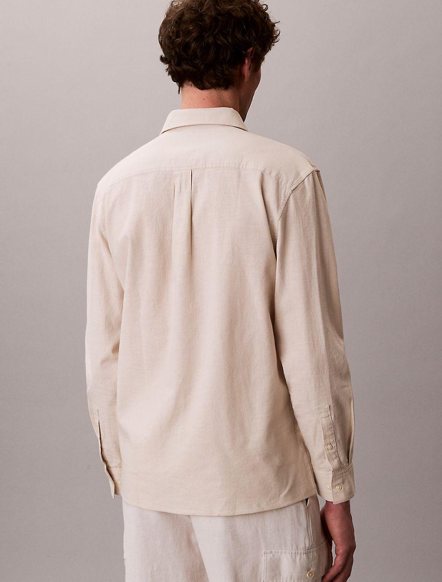 Linen Cotton Classic Button-Down Shirt Product Image
