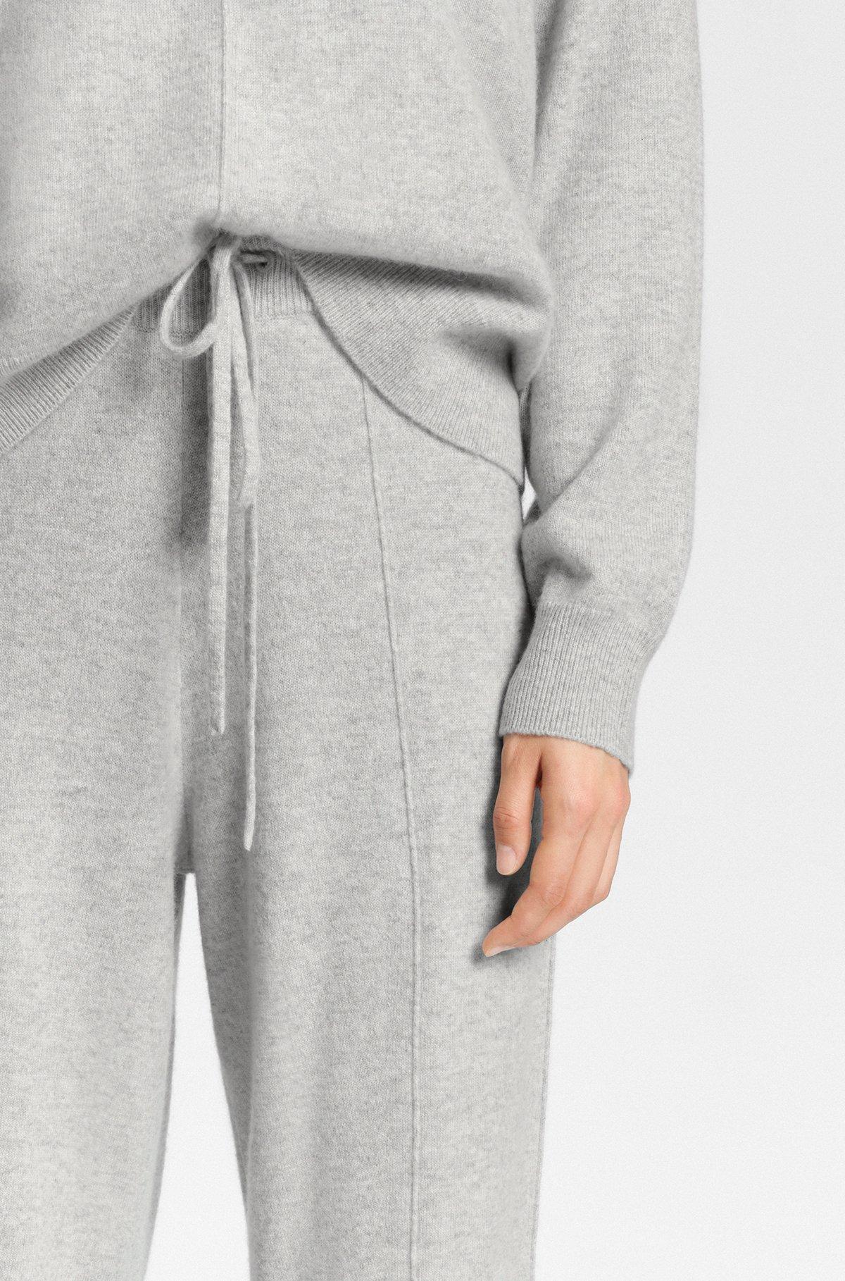 Tapered-fit track pants in cashmere Product Image