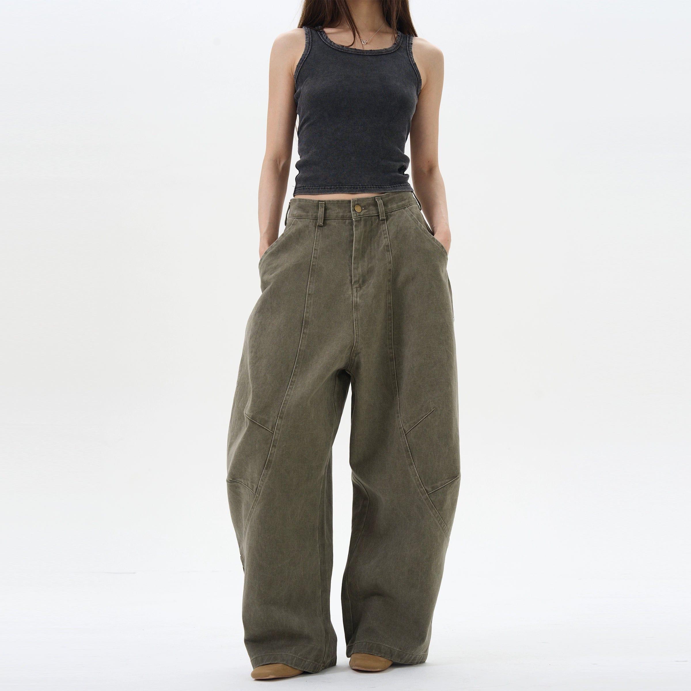 RT No. 12255 RECONSTRUCTED SCIMITAR BAGGY STRAIGHT PANTS Unisex Product Image