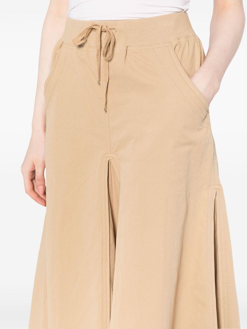 pleated high-waisted cotton skirt Product Image
