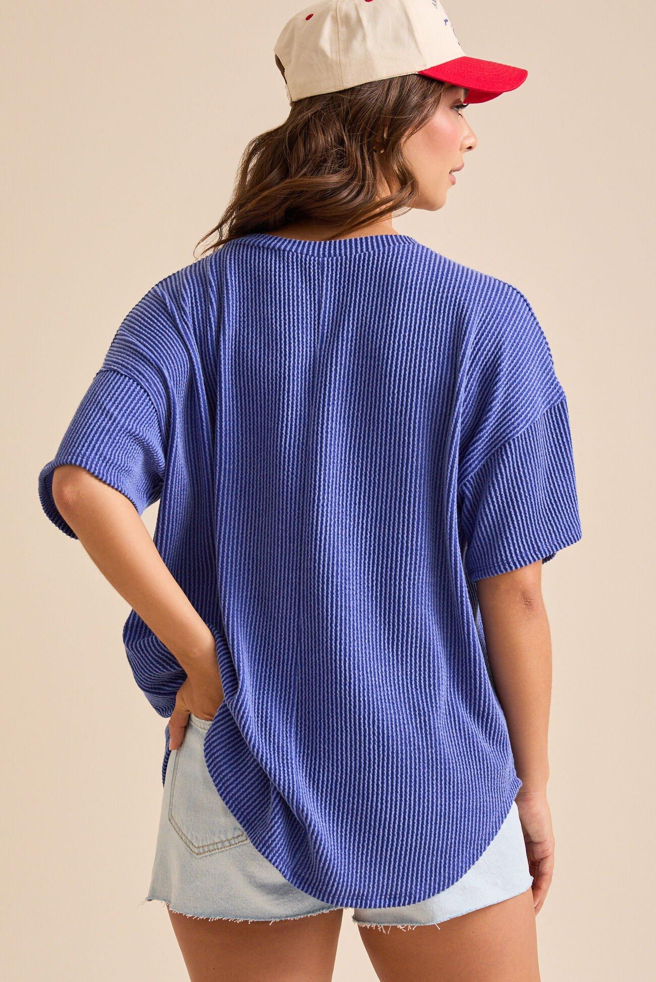 Alessia Ribbed Tunic Top Product Image