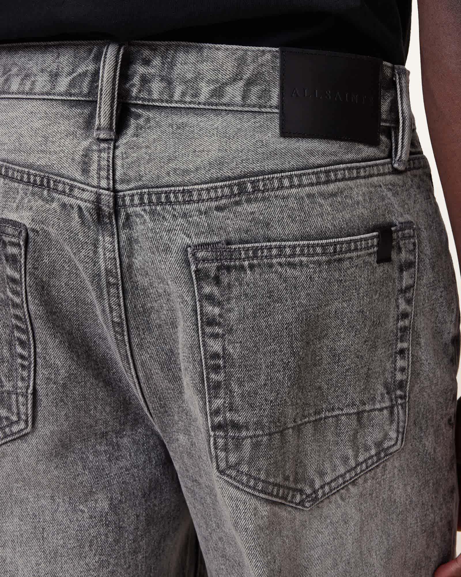 Lenny Loose Fit Wide Leg Denim Jeans Light Grey | ALLSAINTS US Product Image