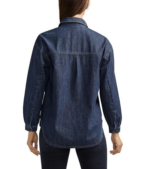 Jag Jeans Collette Denim Relaxed Button Down Patch Pocket Shirt Product Image