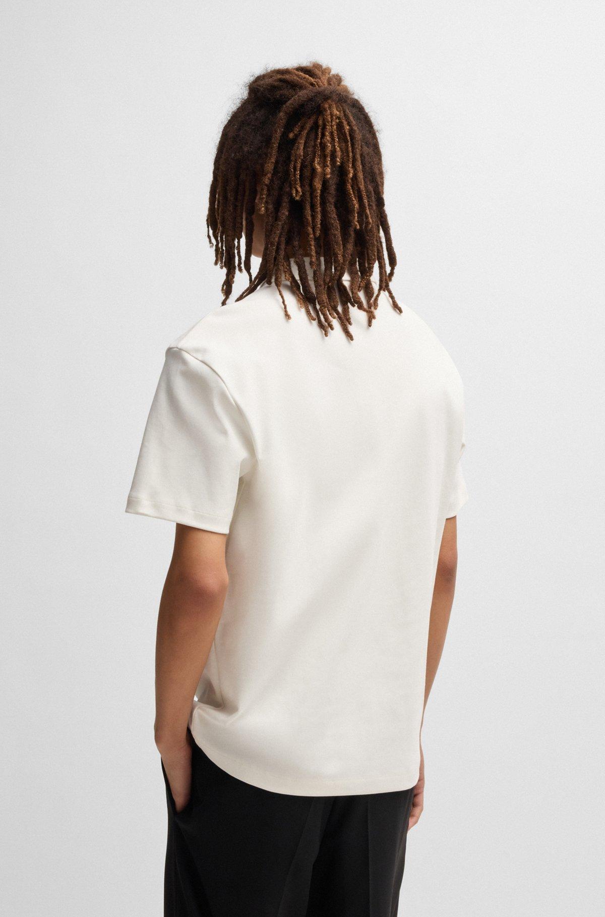 Stacked-logo polo shirt in interlock cotton Product Image