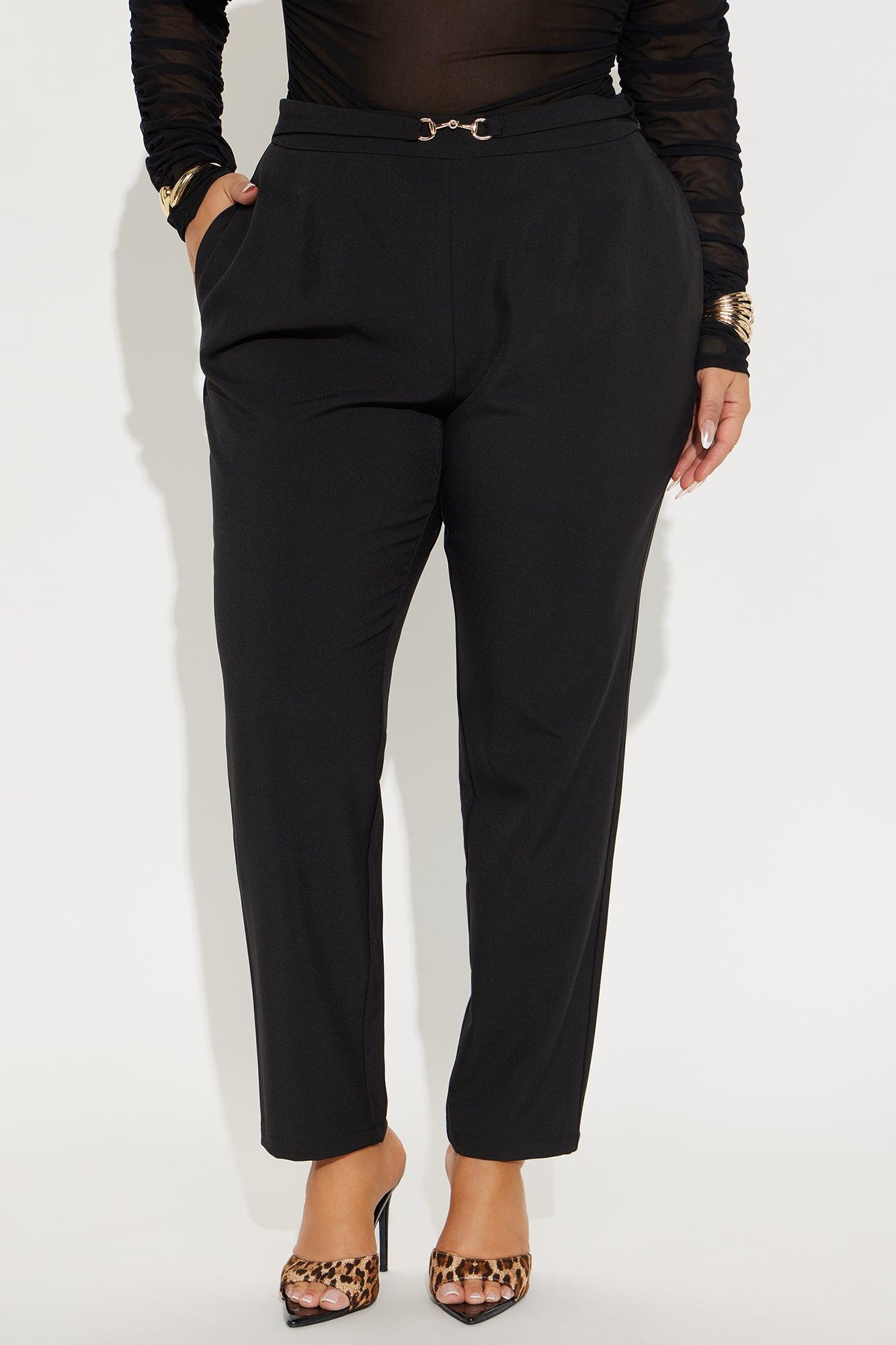 Karla Belted Cigarette Pant - Black Product Image