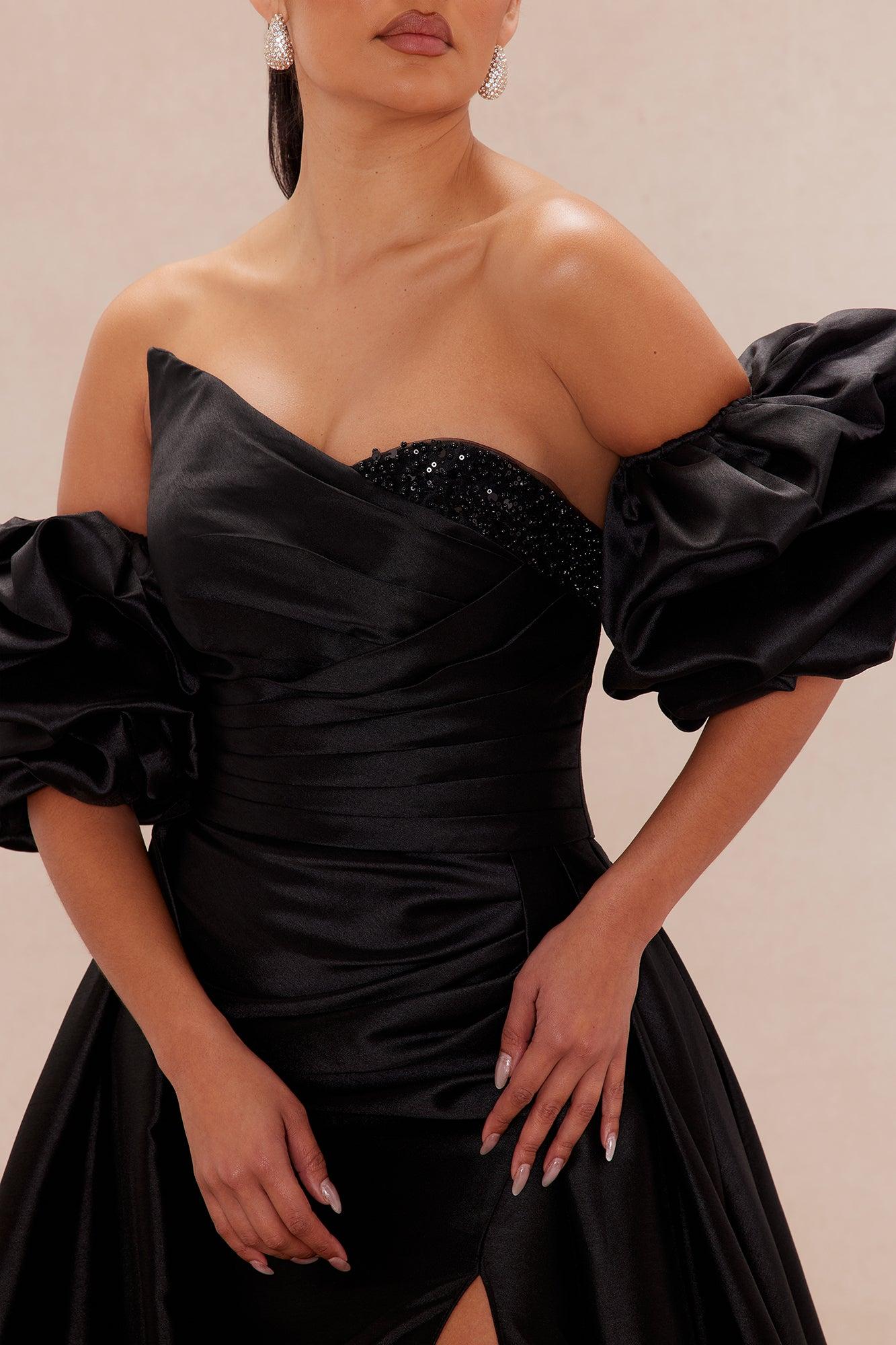 Lovers Lane Taffeta Gown - Black Product Image
