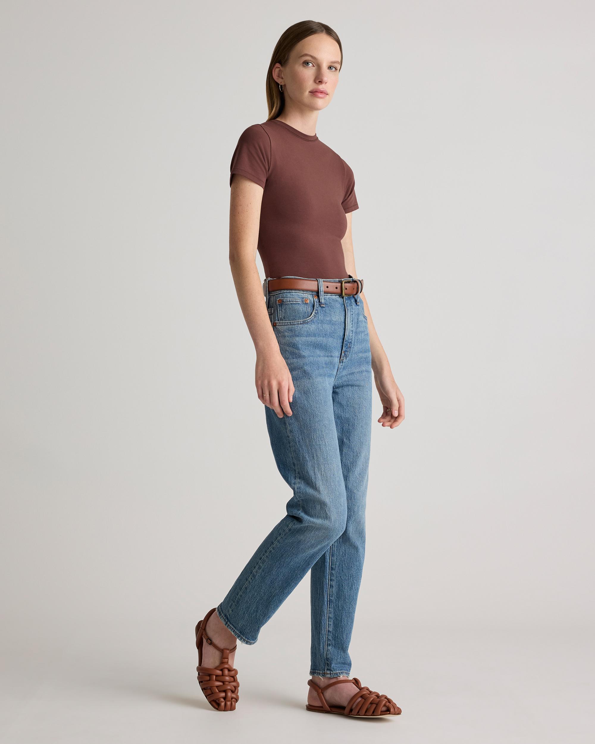 Quince | Women's Stretch Cotton Jersey Fitted T-Shirt Organic Cotton Product Image