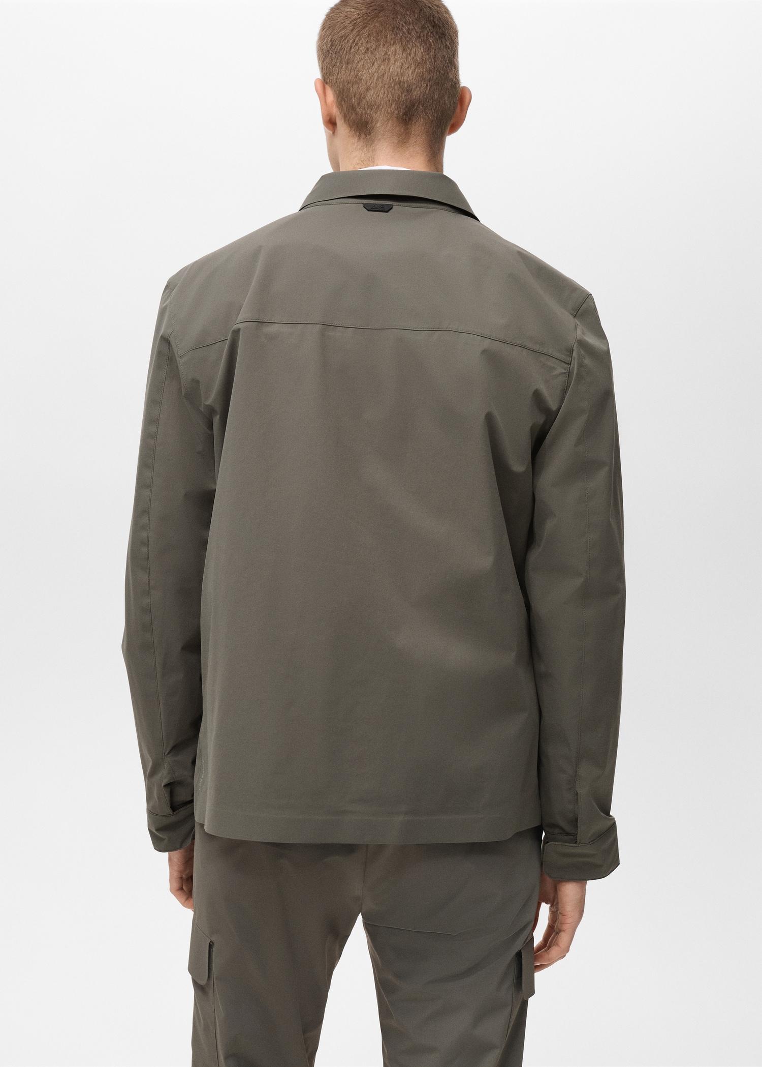 Water-repellent jacket with pockets - Men | MANGO USA Product Image