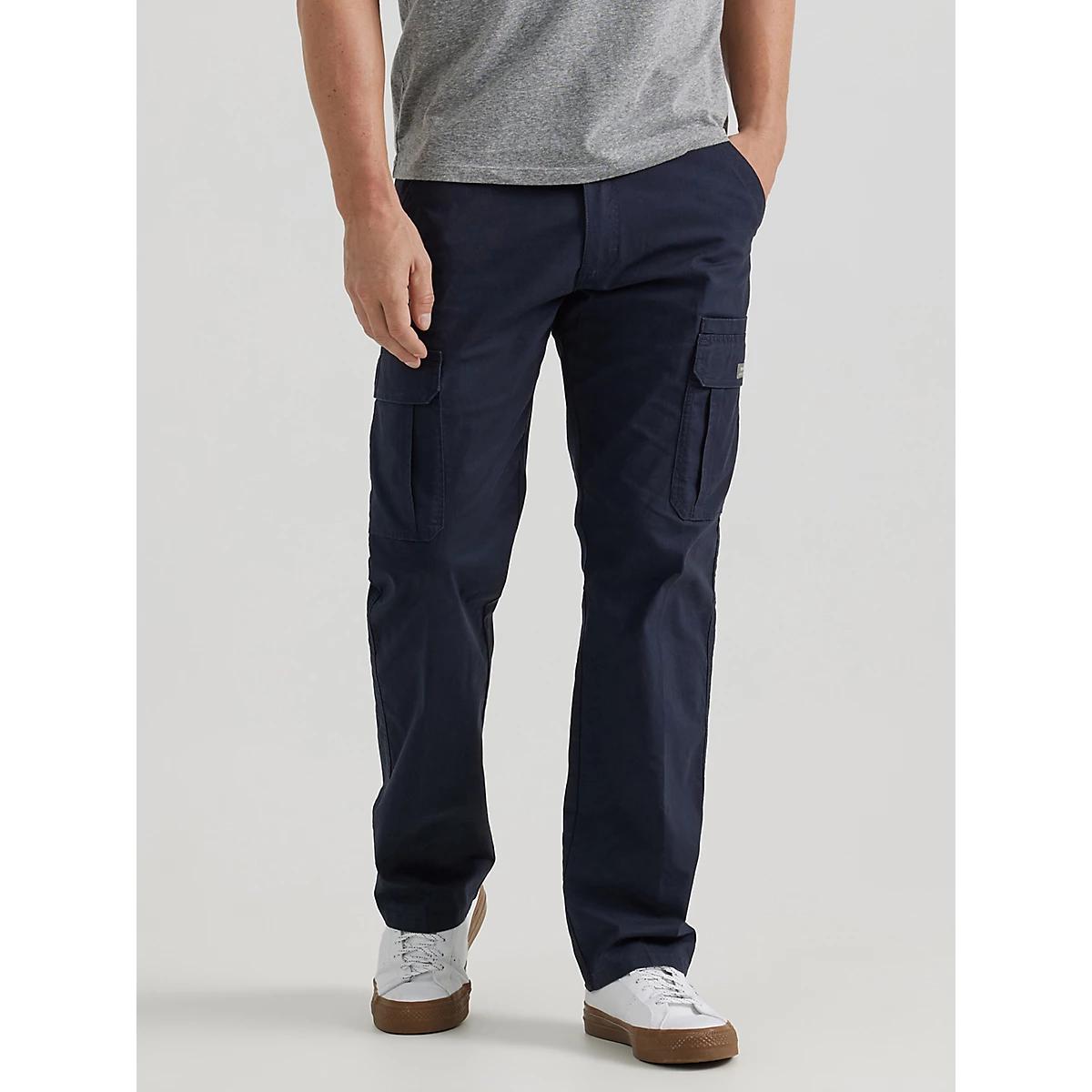 Wrangler® Men's Five Star Premium Relaxed Fit Flex Cargo Pant in Navy Product Image