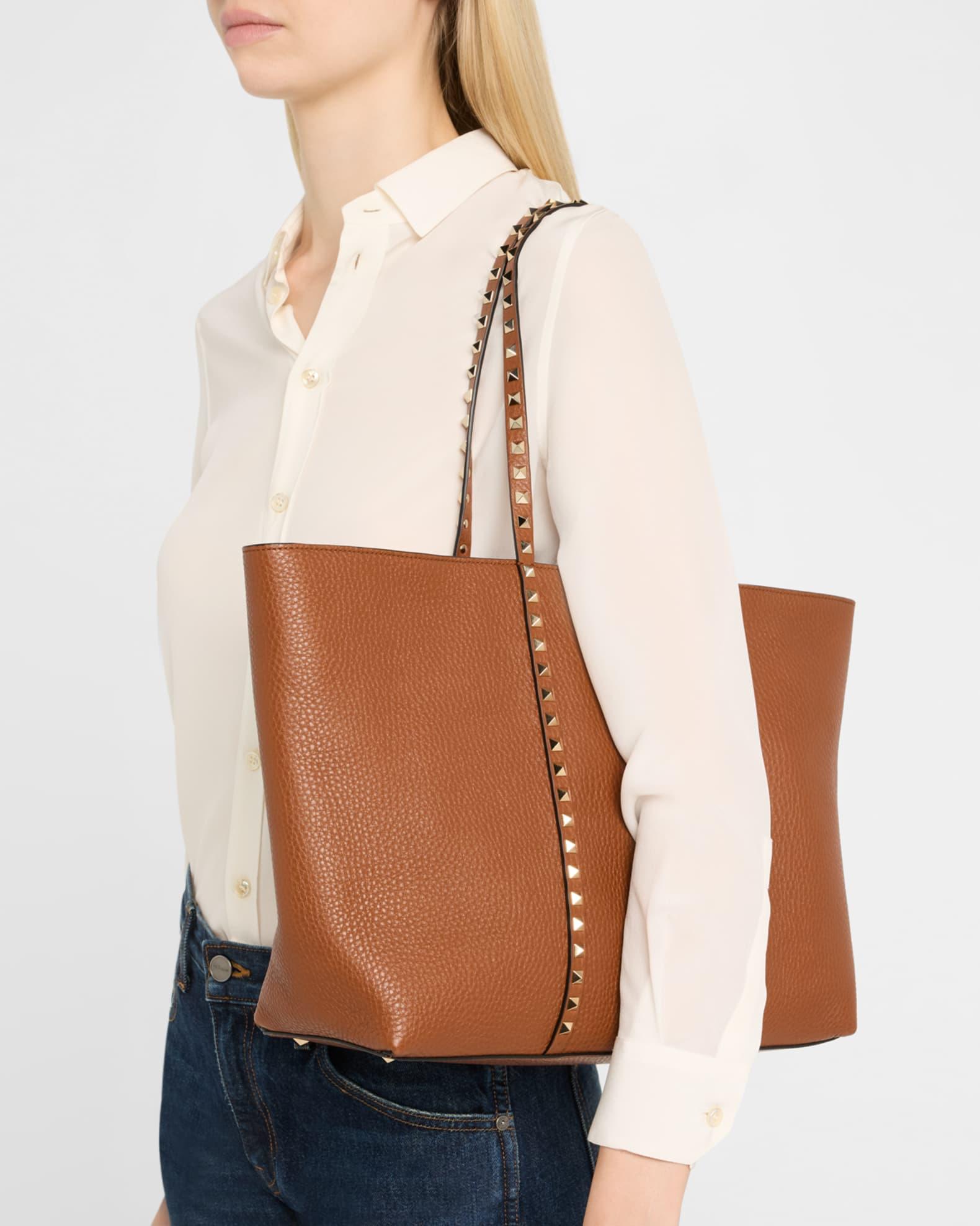 Rockstud Medium Leather Tote Bag Product Image