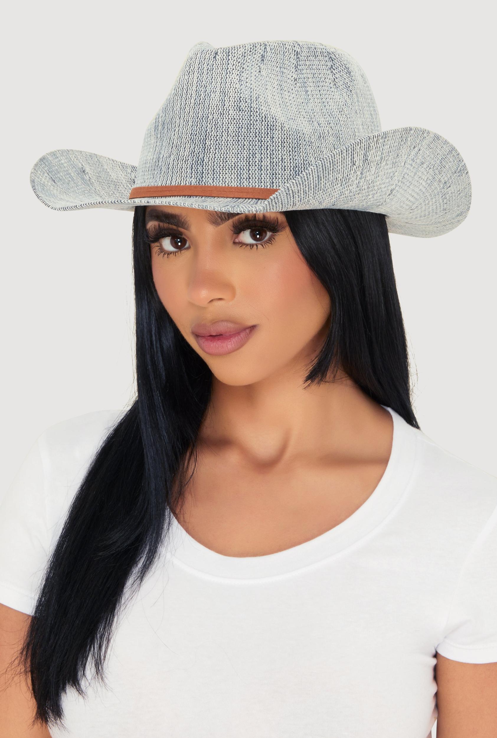 Tie Front Trim Cowboy Hat Female Product Image