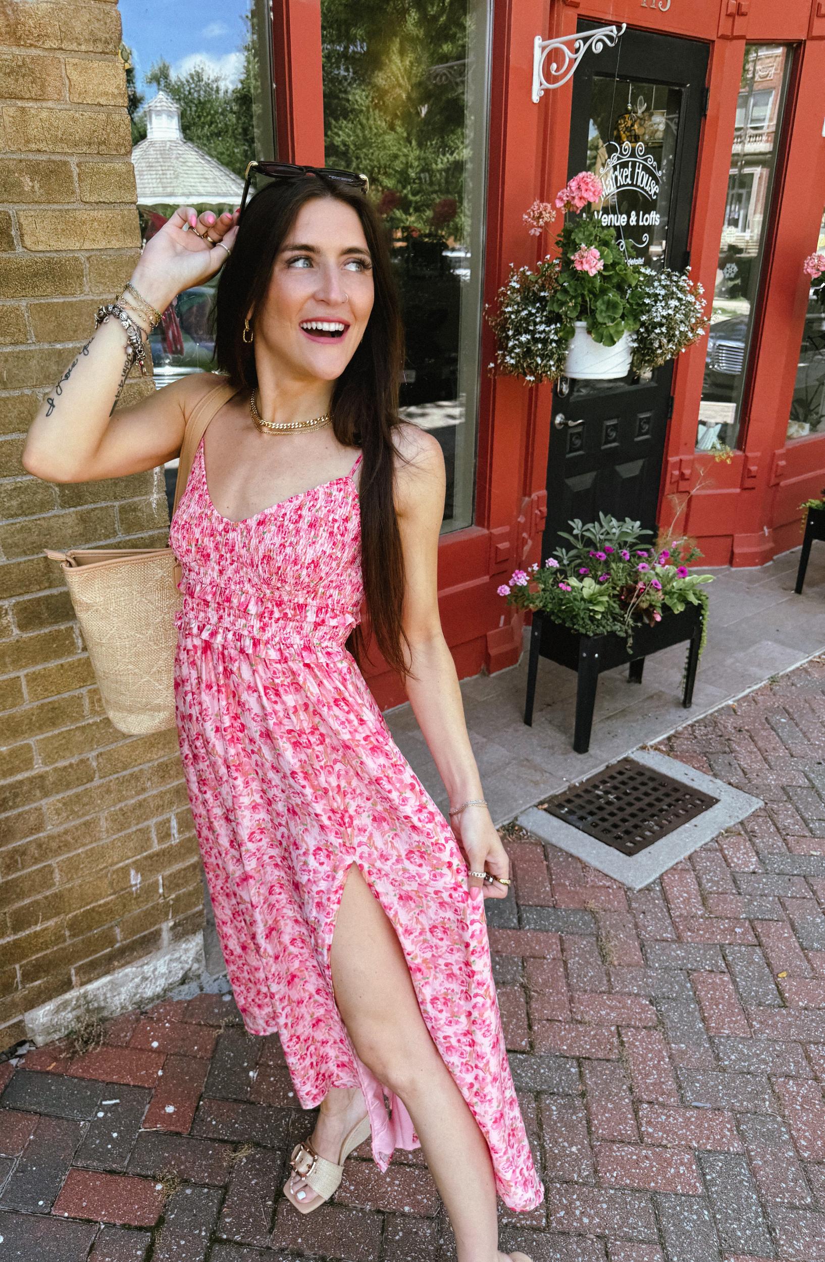 Rosy Breeze Maxi Dress Product Image