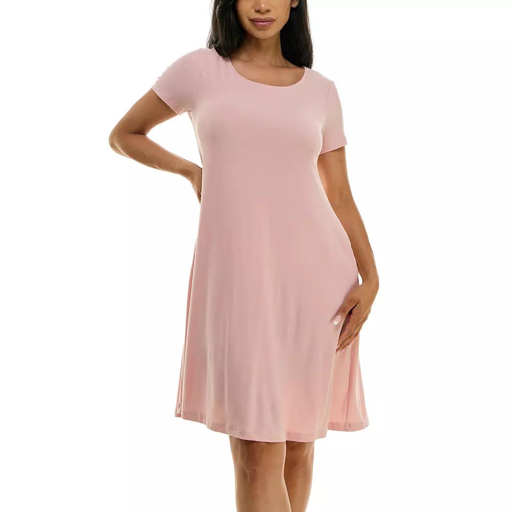 Women's Nina Leonard Lace-Up Back Swing Dress,  Product Image