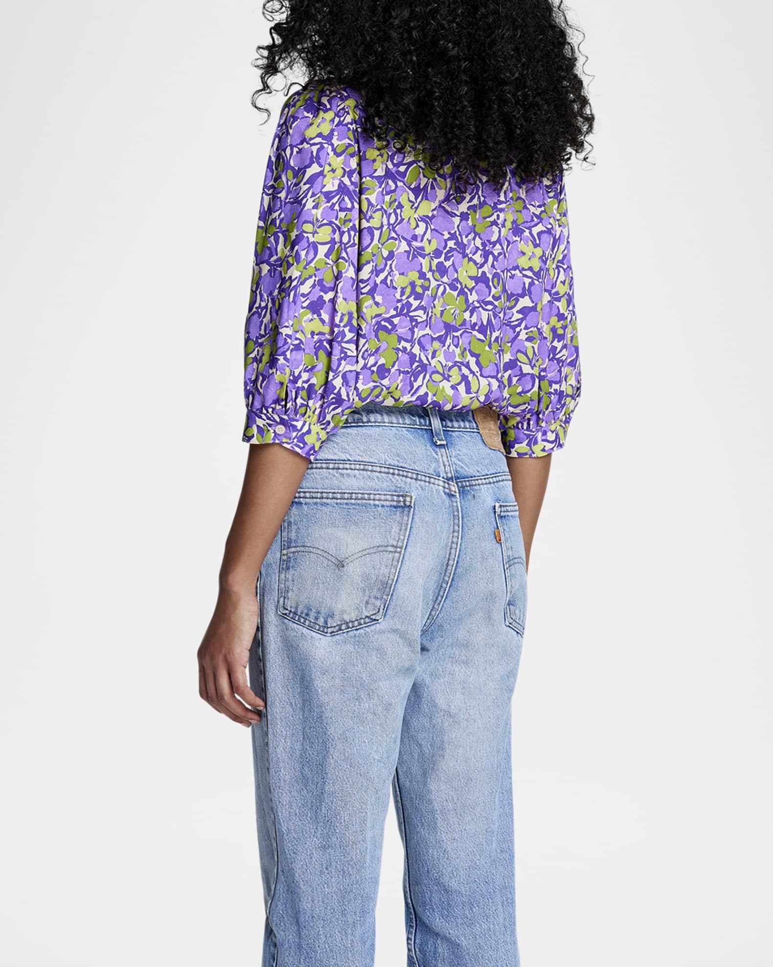 Orchid Floral Shirred Pocket Blouse Product Image