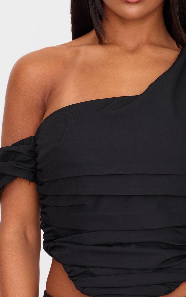 Black Woven Drape Corset Product Image