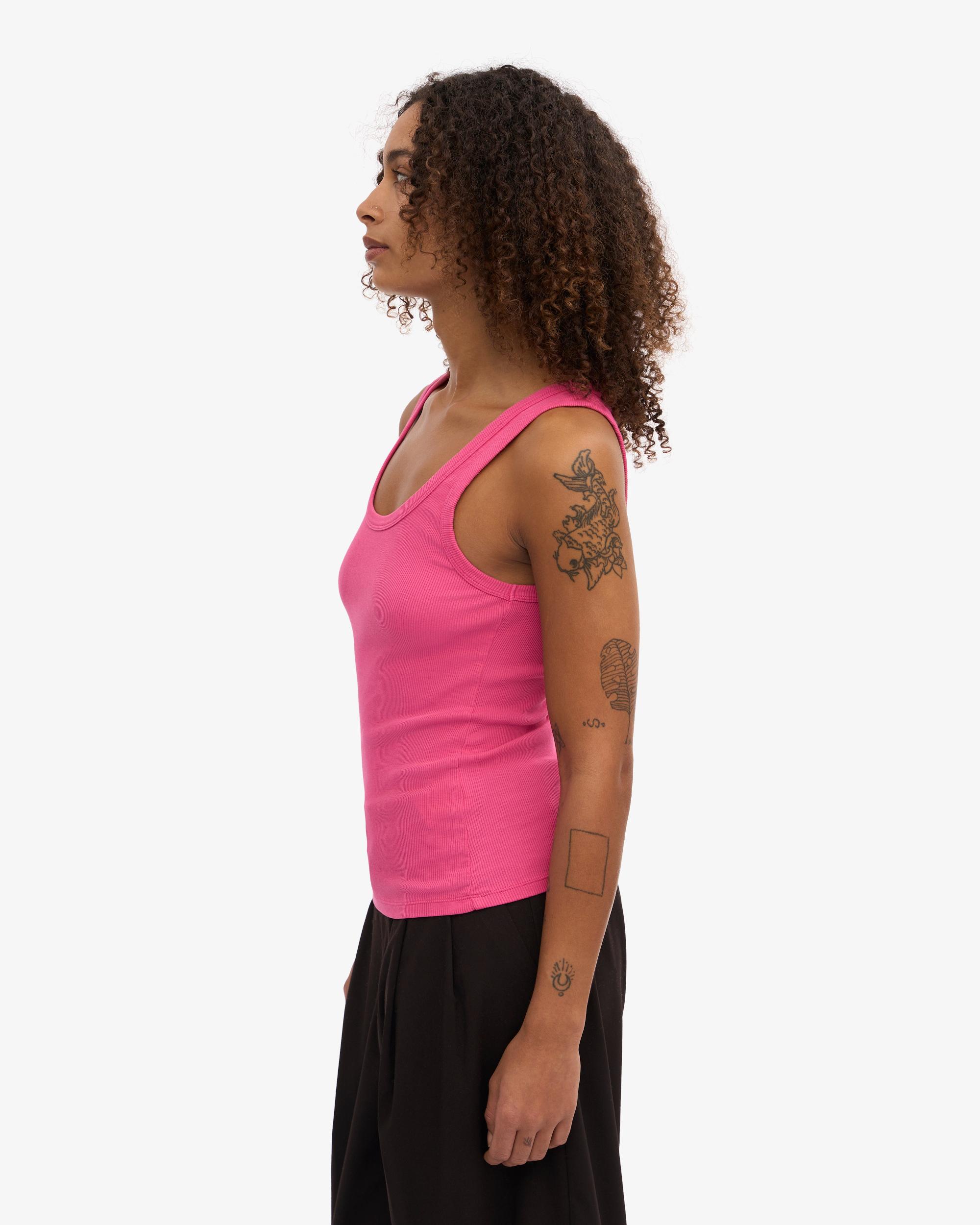 Women Organic Rib Tank Top - Coffee Brown Product Image