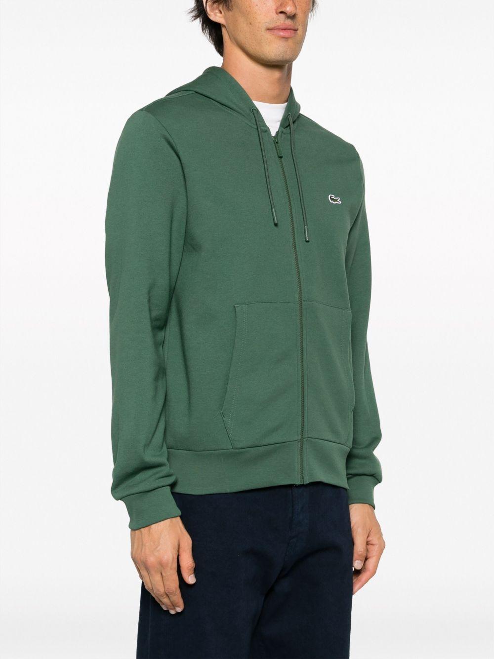 logo-embroidered zip-up hoodie Product Image