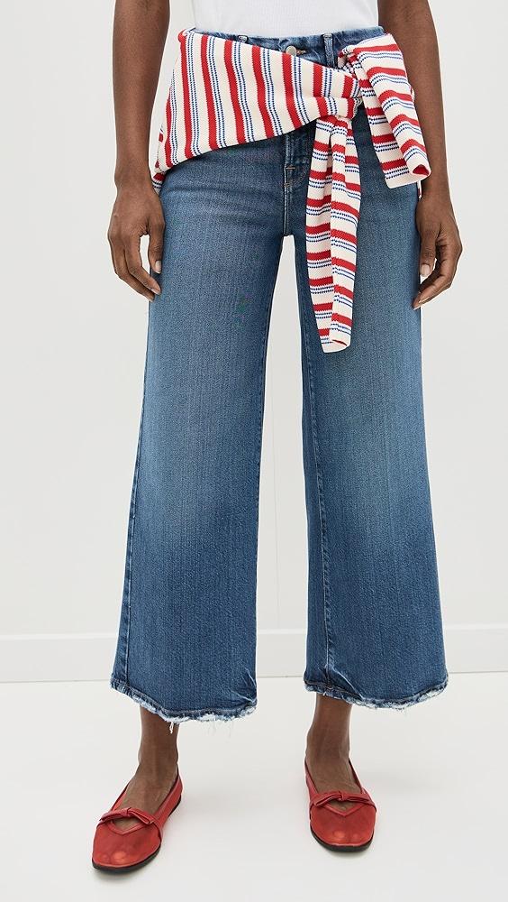 Good American Good Waist Palazzo Crop Jeans | Shopbop Product Image