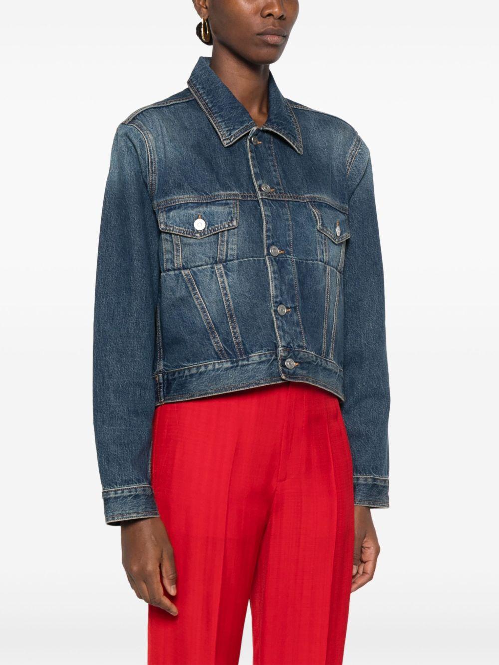 VICTORIA BECKHAM Padded Denim Jacket In Blue Product Image