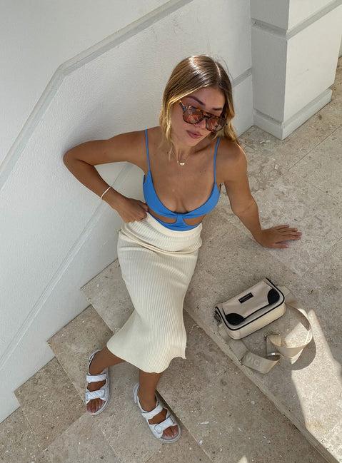 Tanna Midi Skirt Cream Product Image