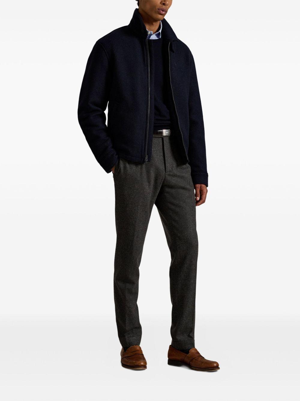 wool zip-front windbreaker Product Image