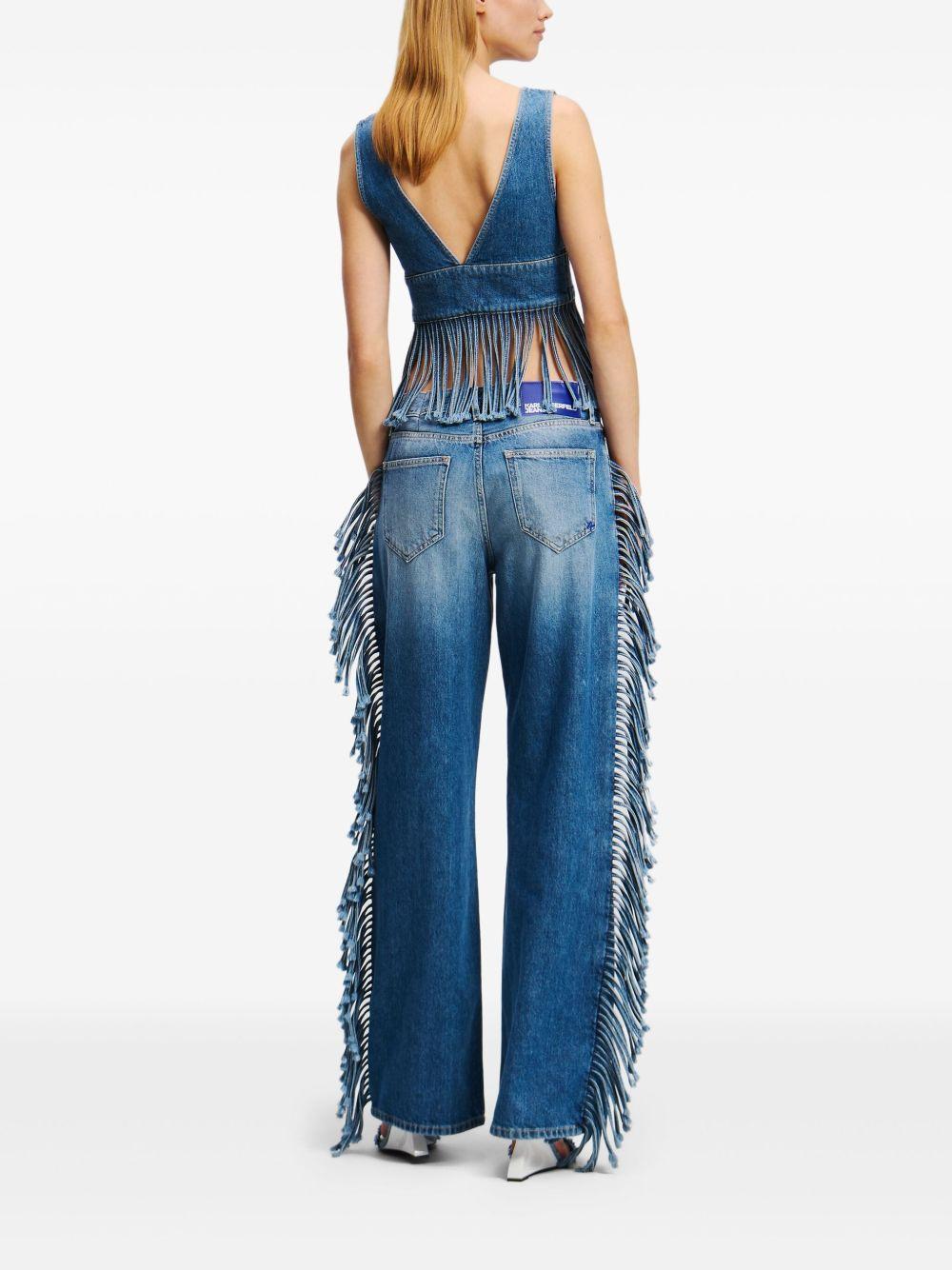 fringed jeans Product Image
