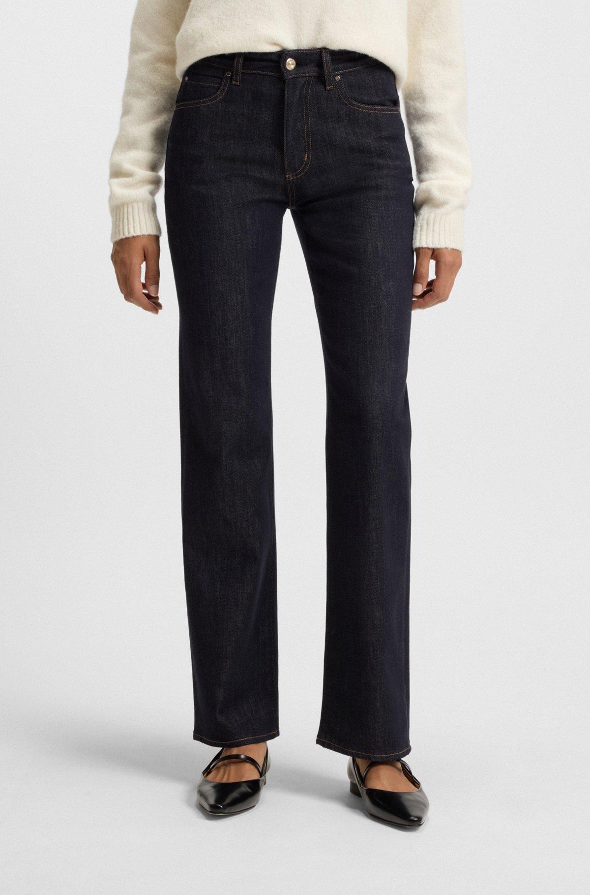 Slim-fit jeans in washed indigo stretch denim Product Image