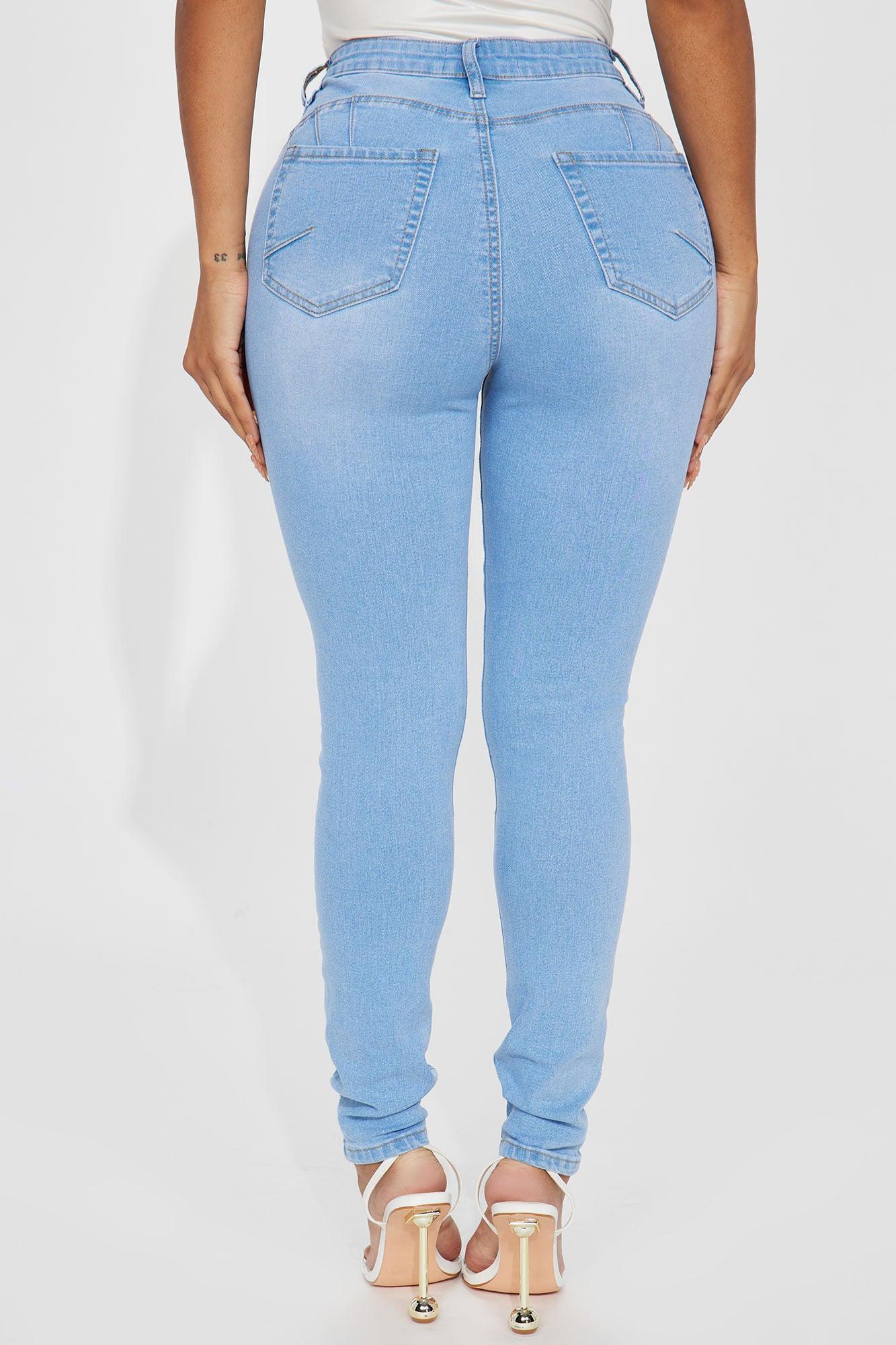 Mesa Booty Lifting High Rise Stretch Skinny Jeans - Light Wash Product Image