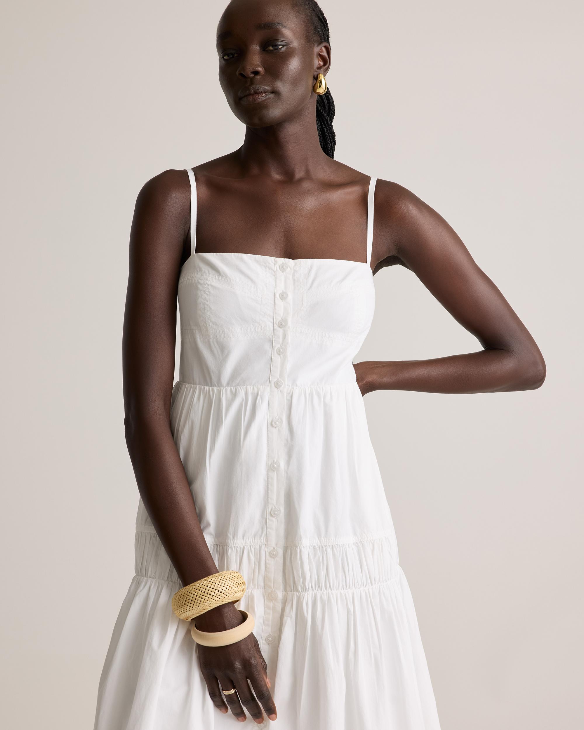 Quince | Women's Poplin Spaghetti Strap Maxi Dress Size XL, Organic Cotton Product Image