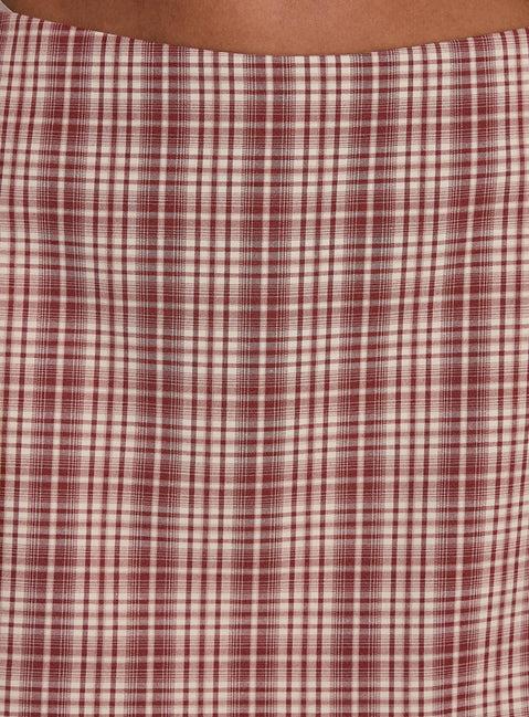 Theodosia Mini Skirt Red Check Product Image
