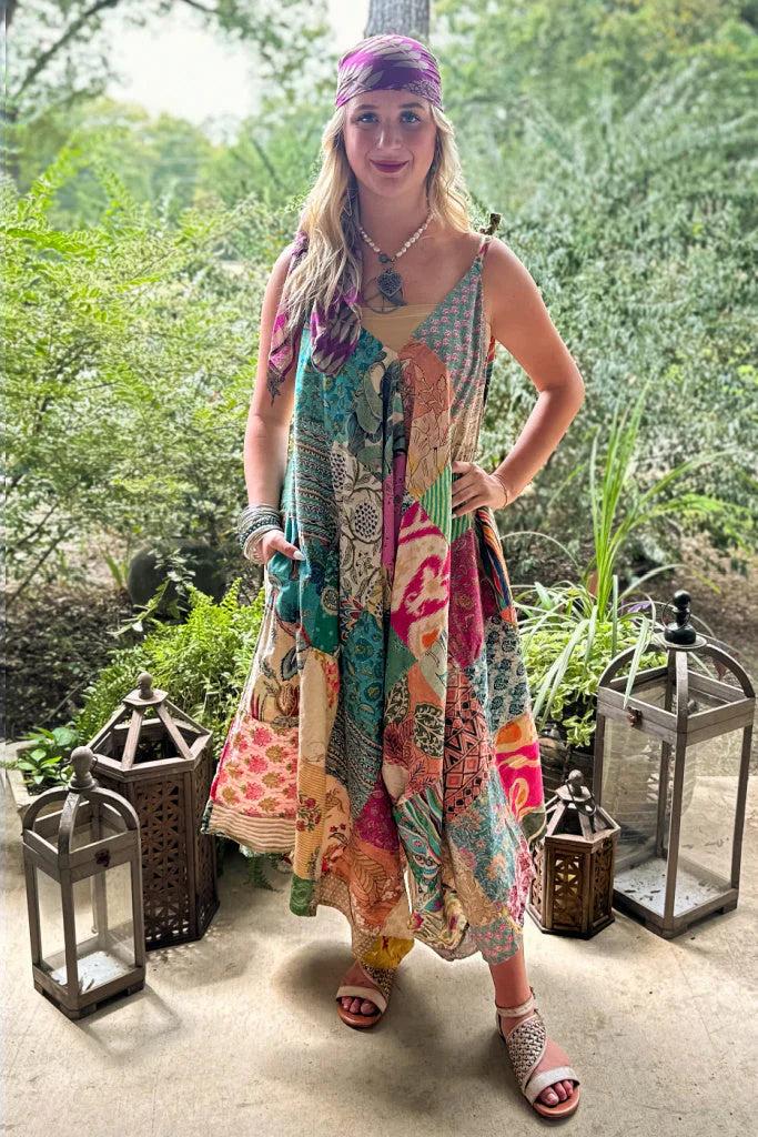 Shawna Patchwork Sunrise Jumpsuit by Jaded Gypsy Product Image