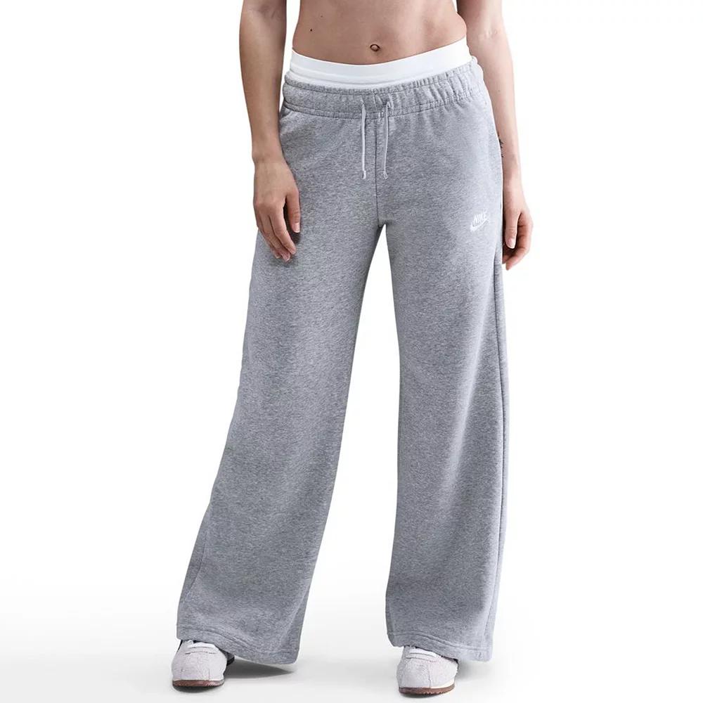 Women's Nike Sportswear Club Fleece Midrise Wide-Leg Pants,  Product Image