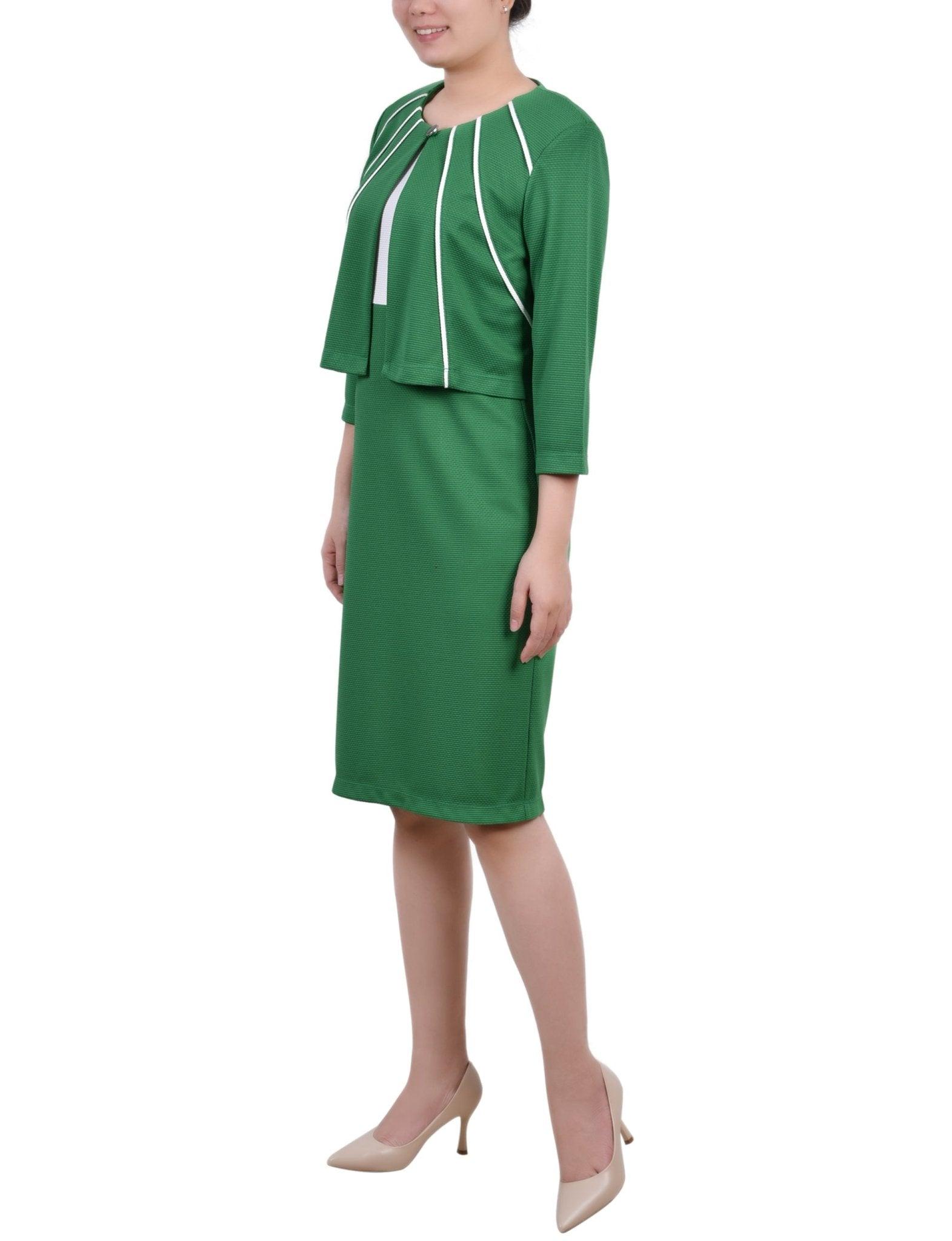 Emerald 2 Piece Colorblocked Dress Set - Petite Product Image