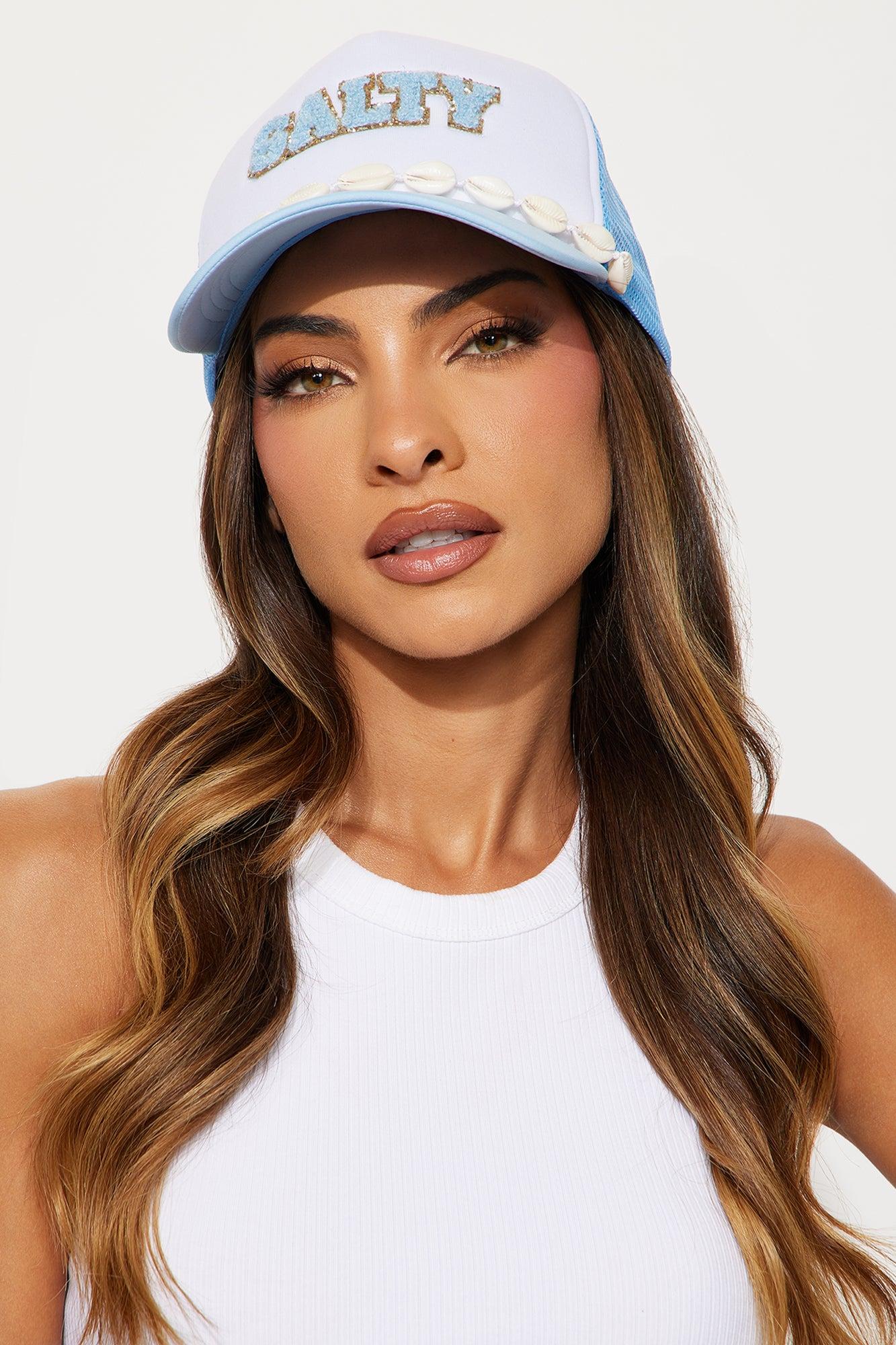 A Bit Salty Trucker Hat - Blue/combo Female Product Image