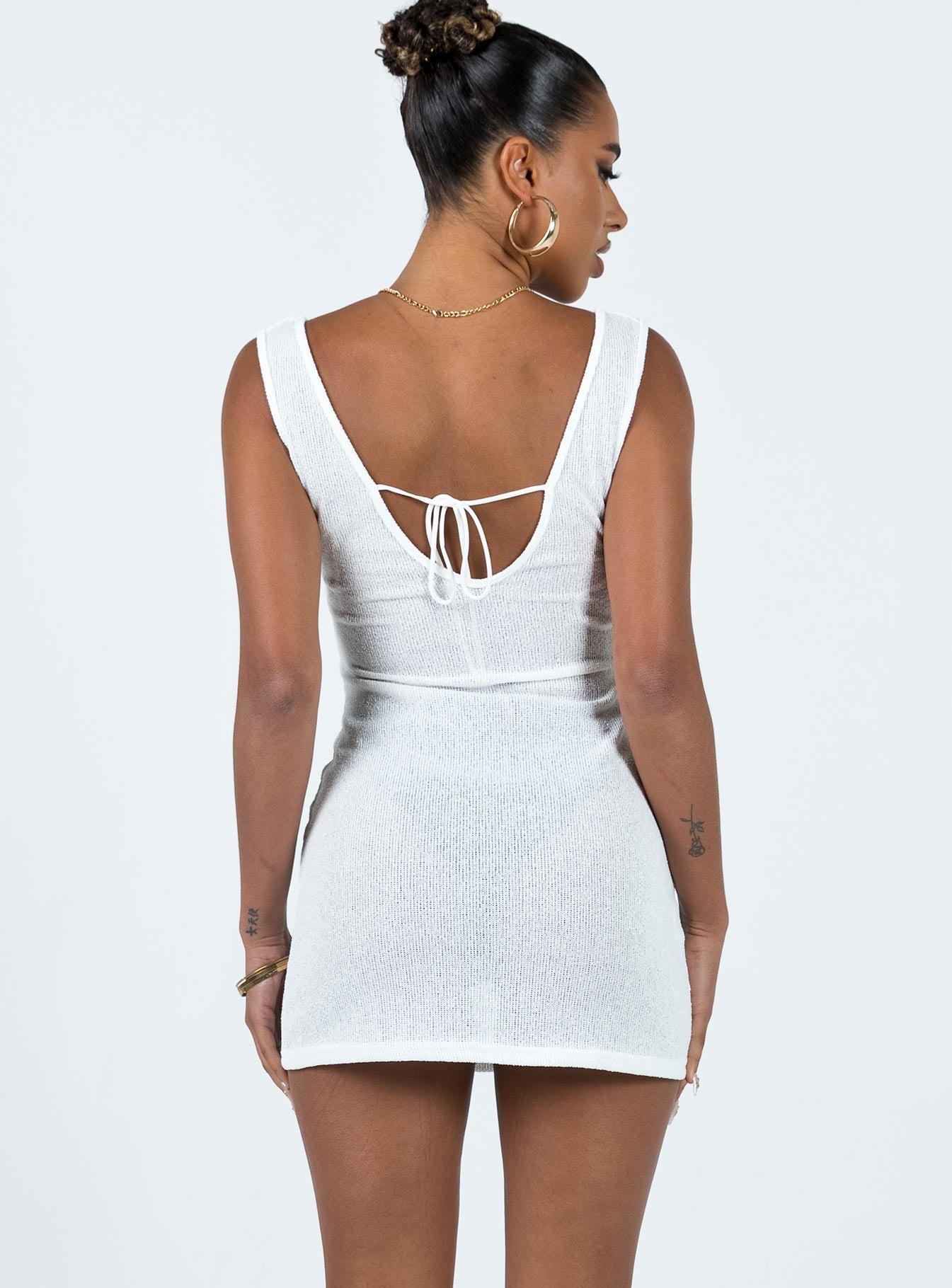 Eberose Reversible Mini Dress White Product Image