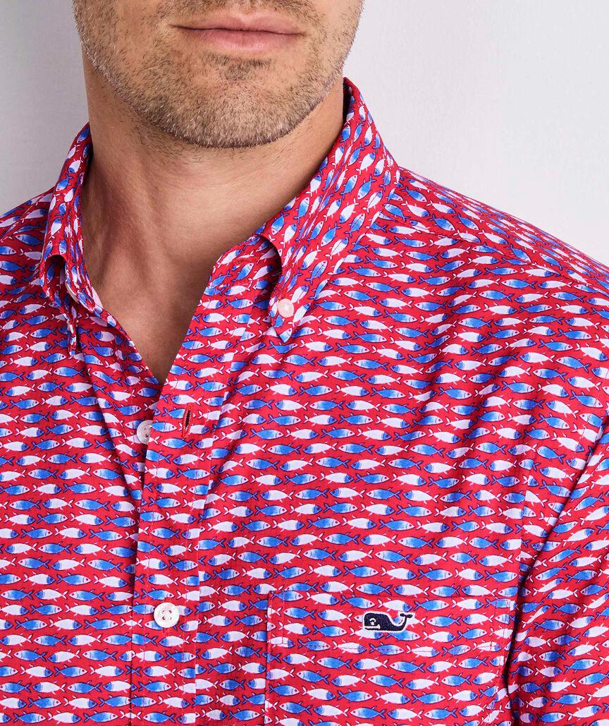 Micro Fish Short-Sleeve Performance Ripstop Shirt Product Image