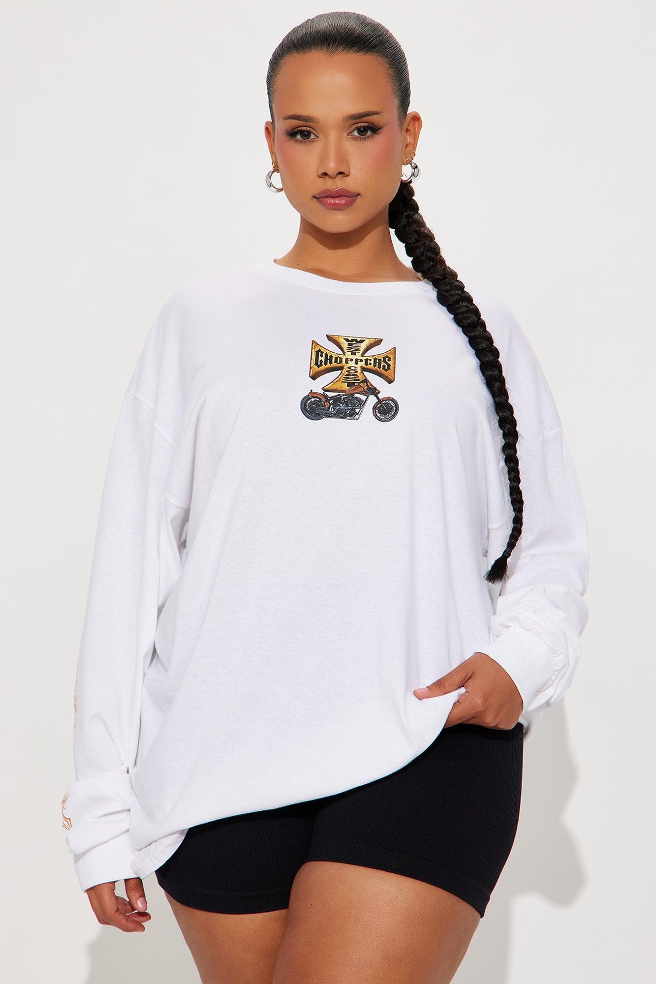 West Coast Choppers Long Sleeve Tee - White Product Image