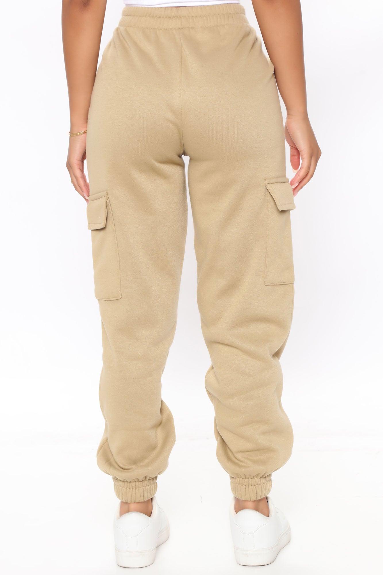 Let's Relax Jogger Sweatpants - Tan Product Image