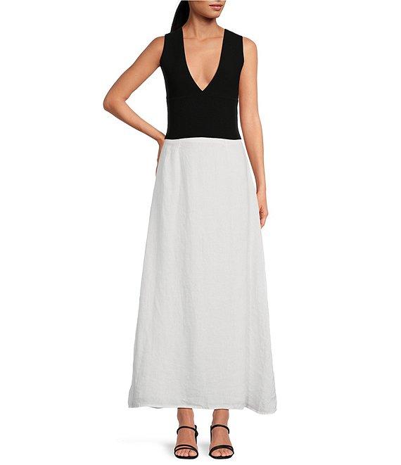 Le' AL.X Coordinating Linen A Line Maxi Skirt Product Image