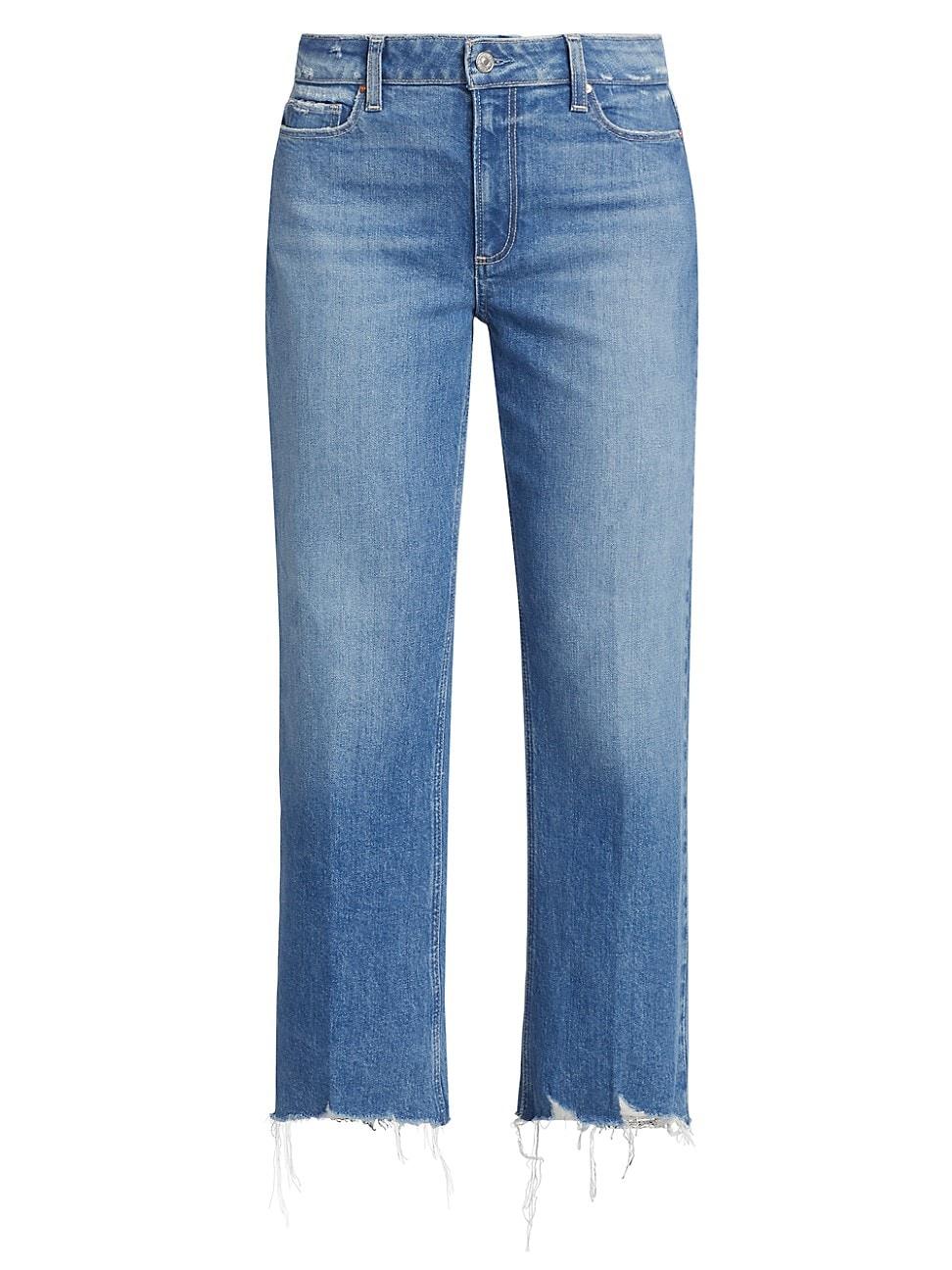 Womens Leenah Straight-Leg Cropped Jeans Product Image