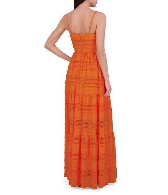 Eliza J Lace V-Neck Sleeveless Tiered Maxi Dress Product Image