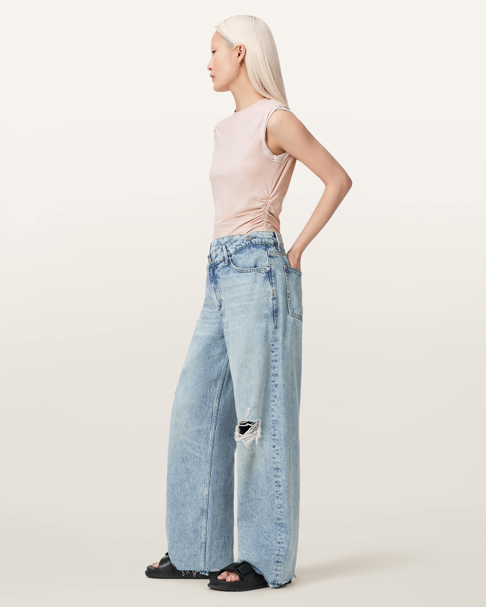 West Sleeveless Tank Top CRYSTAL PINK | ALLSAINTS US Product Image