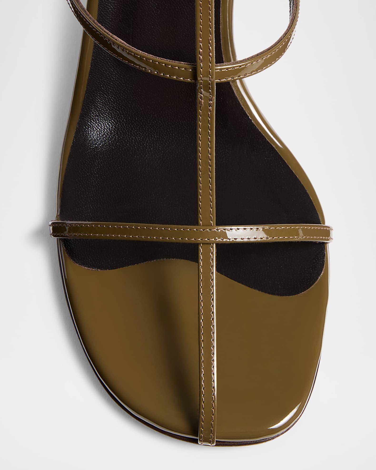 Leather T-Strap Sandals Product Image