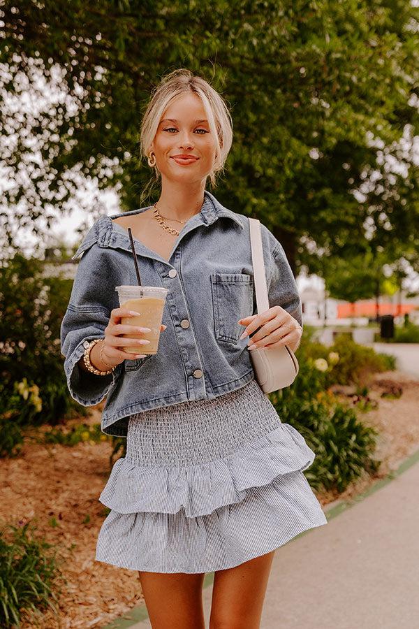 First Class Chic Denim Button Up Product Image